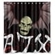 thumbnail image 1 of Cortina de ducha con diseño de calavera de murciélago de la muerte, juego de cortina de baño con ganchos, tamaño 66 x 72 pulgadas, 1 of 3