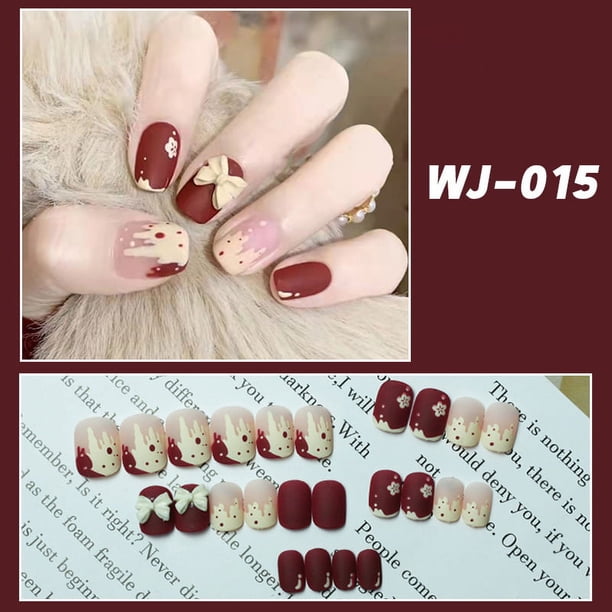 24 Pcs of Chic Short Fake Nail Manicures with File & Glue - Get Ready for a Fabulous Look!