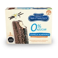 Helado Paleta 0 % Azúcar Sabor Vainilla Almendra Caja 375 G San Francisco