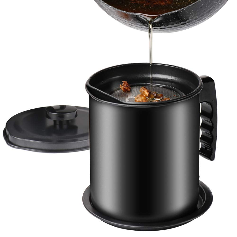 Envase De Grasa Cambom Bacon De 1,3 Litros Con Colador De Malla Fina