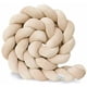 thumbnail image 1 of Protector de cuna de una pieza, almohada de algodón para recién nacido, cama de viaje ideal, almohada de terciopelo para bebé, beige, 2 m, 1 of 5
