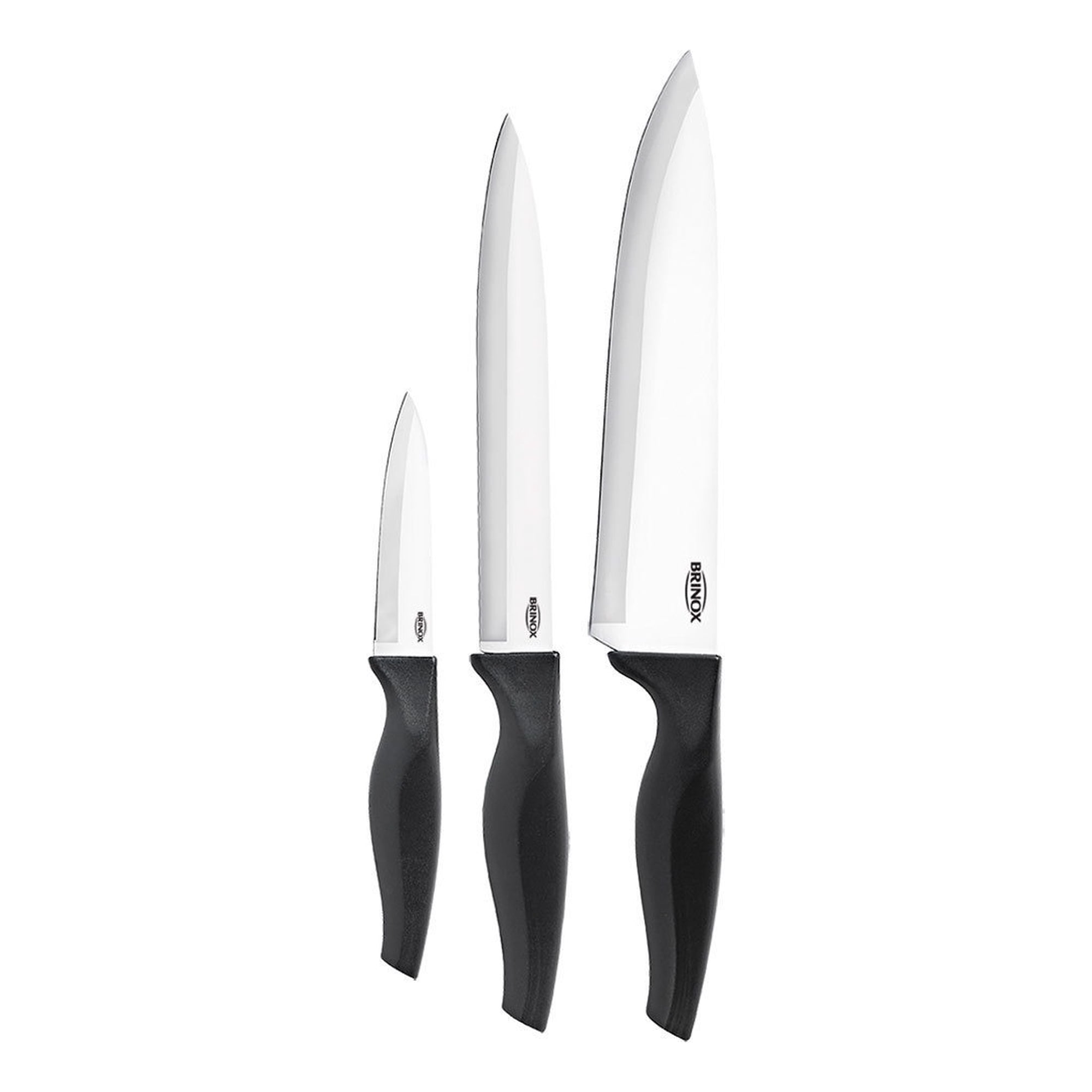 Juego De Cuchillos Cruzados Brinox 2556/309 Black Cross De 3 Piezas