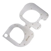 Magideal - 1 Pieza De Calibre De Regla R, Herramienta De De Accesorios De Material Cuero Diy, Plantilla De De Material Acero Inoxidable, Regla De Ángulo