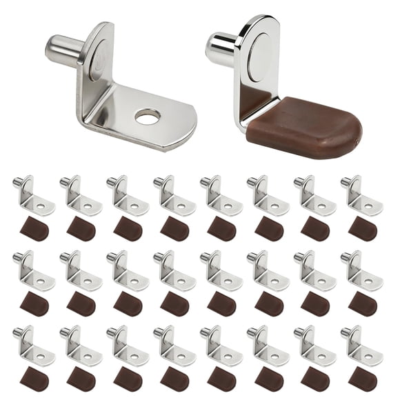 Topes para repisas RiseQuintador de metal de 5 mm para gabinetes, 50 piezas