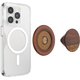 thumbnail image 3 of Soporte para teléfono PopSockets redondo, compatible con MagSafe, madera de olivo, 3 of 6
