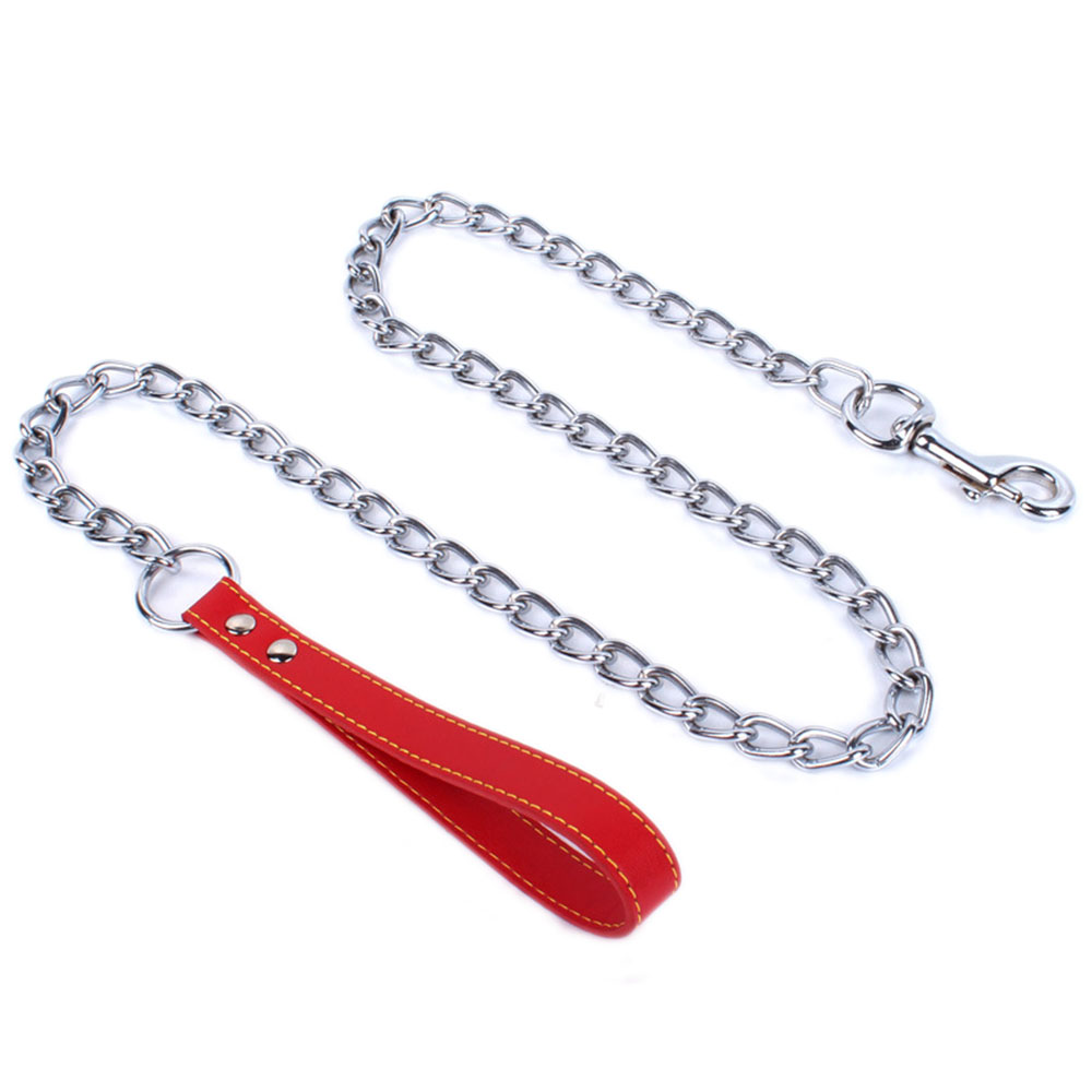 Defensor Forever - Correa Metálica Perros De Razas Medianas De Hasta 20 Kilos Rojo