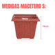 thumbnail image 2 of Macetero Plastico Cuadrados Tamaño Pequeño 16.5cm Maceta Marrón Pequeño S, 2 of 3