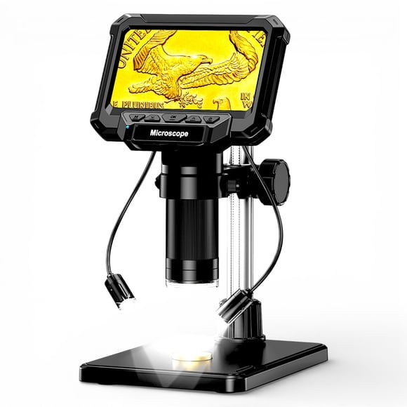 Microscopio Digital Aikokkl LCD de 4,3\" con aumento de 1000X para monedas