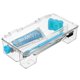 thumbnail image 5 of Soporte para cepillos de dientes mDesign de plástico transparente con tapa con bisagras, 5 of 7