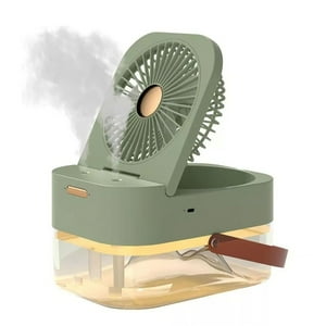 Disparo - Ventilador Humidificador Aire Frio Usb Control Verde 22Cm