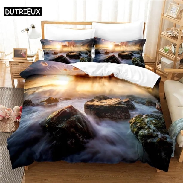 Mountains And Rivers Bedding Set Duvet Cover Set Bedding Digital Printing Bed Linen Bedding Set Fashion Design