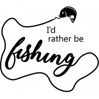 Rienda Libre Graphics - Decomural I'D Rather Be Fishing Ws-41382