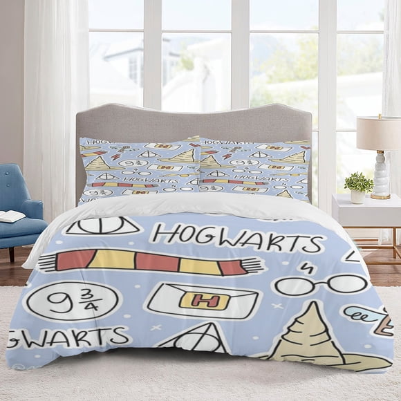 Harry potter Bedding Sets Cartoon Duvet Cover Lightweight 3 Piece Bet Sets for Kids Boys Girls
