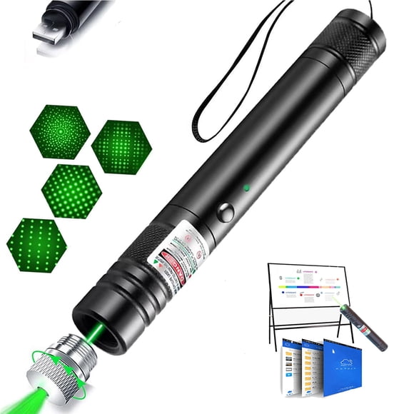 Puntero láser verde XCGKUND recargable por USB con haz enfocado
