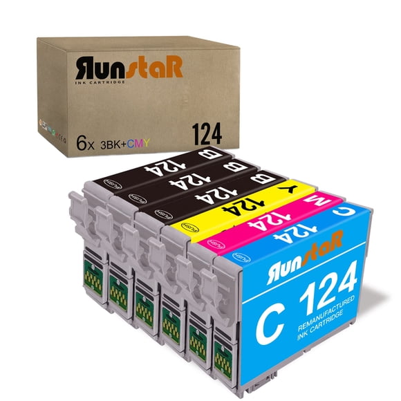 Cartucho de tinta Run Star 124 remanufacturado para Epson 124 T124