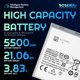 thumbnail image 2 of Batería Soseieiu Galaxy S22 Ultra 5500 mAh EB-BS908ABY, 2 of 7
