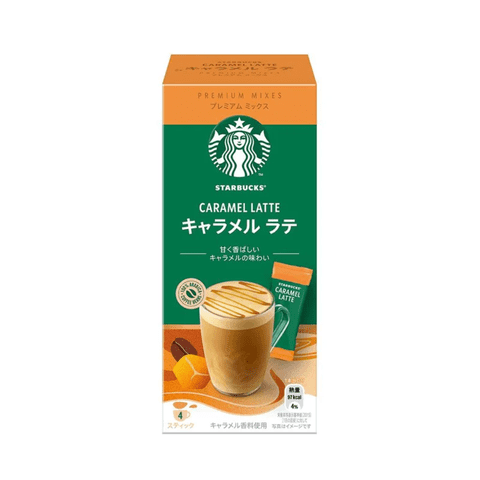 Kenko Foods - Café Instantáneo Premium Mix Caramelo Latte Starbucks 92 Gr 4 Unid.