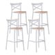thumbnail image 1 of Pack 4 Taburetes Sena 65cm Respaldo Alto Polipropileno Apilable Con Apoyapies - Blanco, 1 of 3