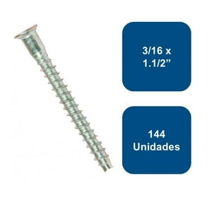 Anclajes - Tornillo Soberbio Zincado 3/16 X 1.1/2"" 144Un
