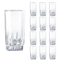 Set 12 Vasos Altos Whisky Cristar Prisma Rocks 335Ml