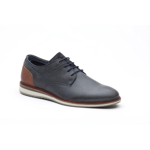 Zapato Formal Casual Hombre Cuero Manhattan-0-35 Cardinale Azul 39