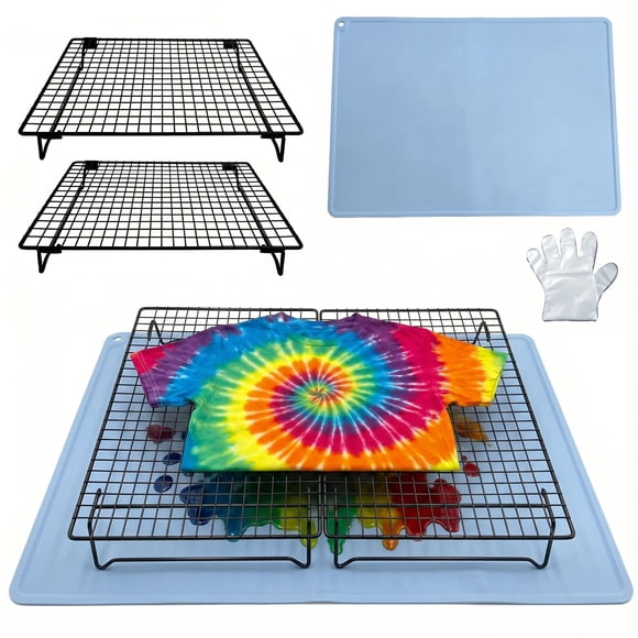 Kit De Teñido Tie dye Con Soportes Plegables Y Almohadilla De Silicona