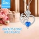 thumbnail image 2 of Collar 925 Sterling Silver Birthstone Rose Flower Heart Pendant 18+2, 2 of 6