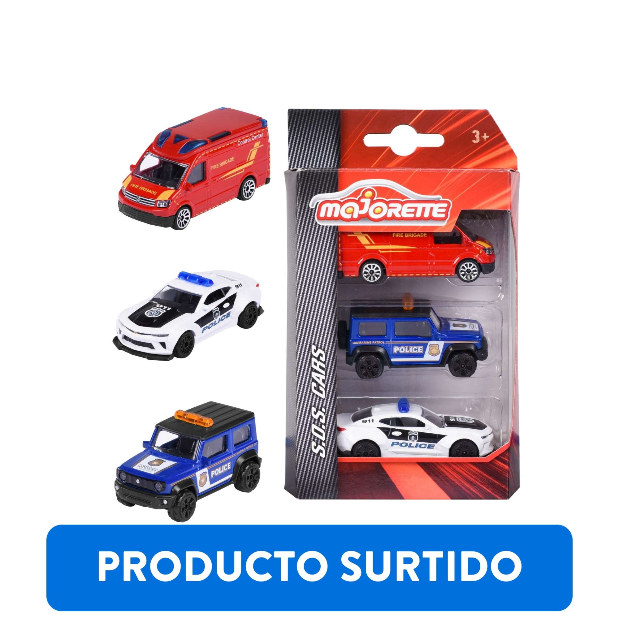 Vehículo Sos Cars - Majorette