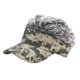 thumbnail image 4 of Gorra De Béisbol Para Hombre, Pelo Falso, Sombrero De Golf, Visera, Peluca, Sombrero, Caqui + Peluca Gris, 4 of 5