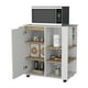 thumbnail image 4 of Mueble Microondas 1 Puerta 4 Ruedas Fm-009b Blanco Y Café Claro, 4 of 7