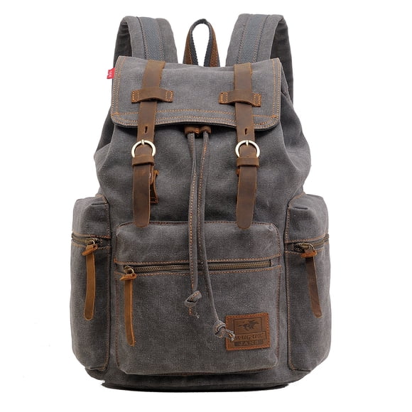 Mochila De Lona Vintage De Alta Capacidad De 18 Litros Para Portátil De 12 A 17 Años
