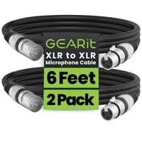 Cables Xlr Gearit Para Micrófono Macho A Hembra, 3 Pines, 1,8 M, Paquete De 2