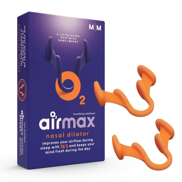 Dilatadores nasales Airmax 2X de color naranja medio, 6 meses de alivio