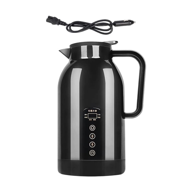 Hervidor de agua eléctrico para coche de 12V y 24V, calentador portátil de acero inoxidable, calentador de agua rápido para viajes, agua, café, leche