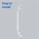 thumbnail image 3 of Grab Bar Medline, cromado moleteado, 40 cm, para ducha y bañera, 3 of 8