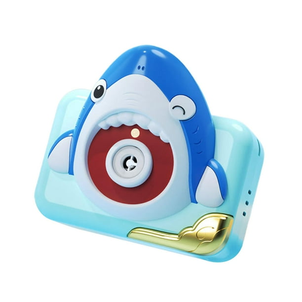Máquina Para Hacer Burbujas Con Música Y Luces Para Actividades Navideñas Para Niños Pequeños Shark Light Blue