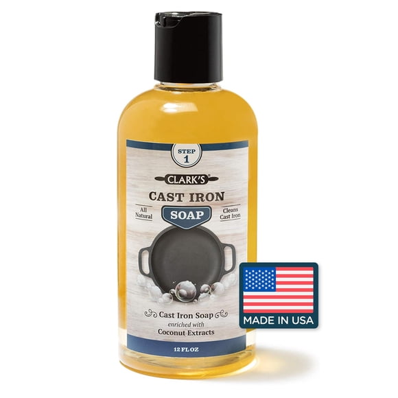 Jabón de coco a base de plantas Cast Iron Cleaner CLARK'S de 355 ml