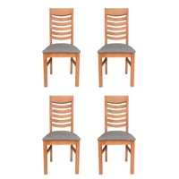 Koliat - Pack 4 Sillas Nemesis Caramelo Tapiz Gris
