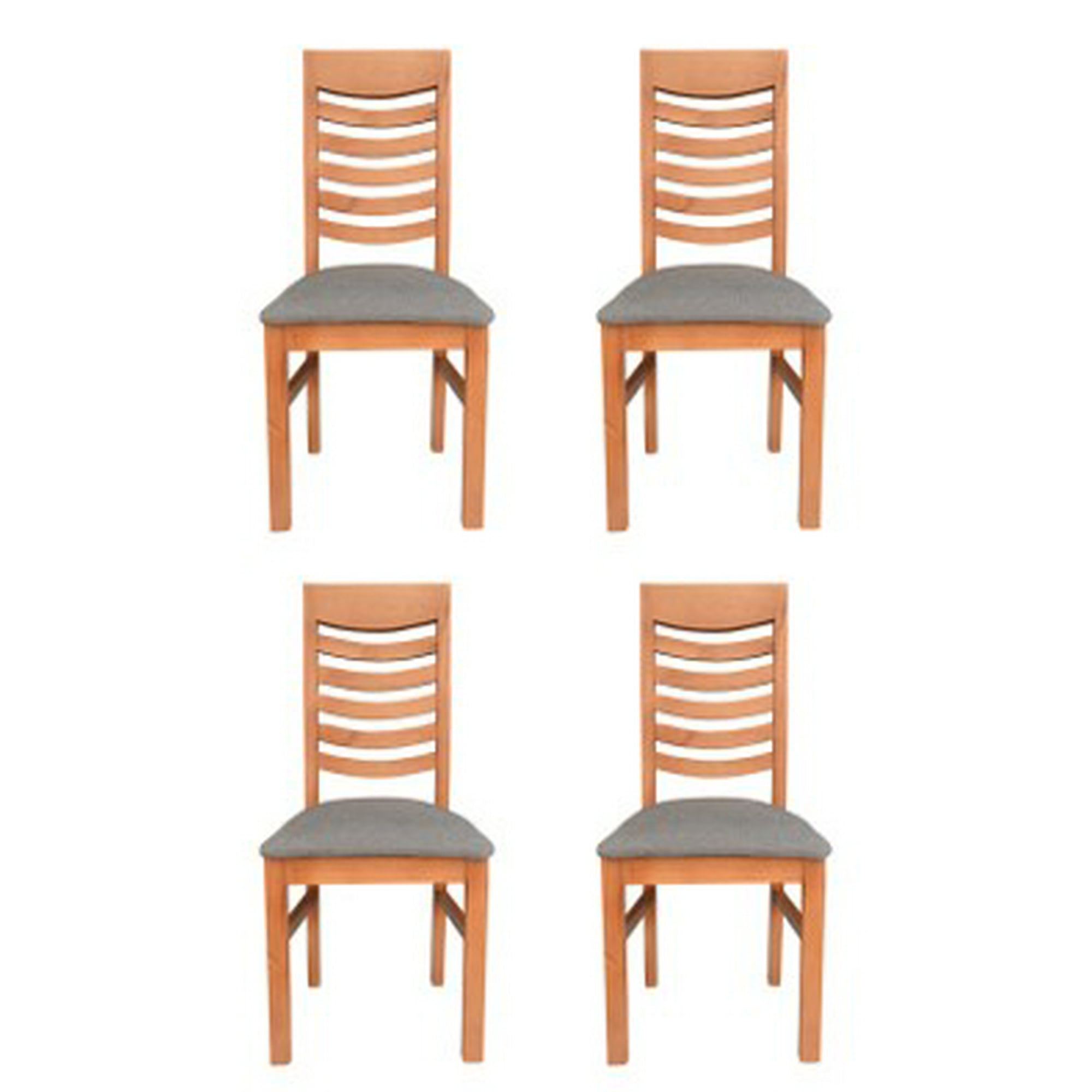 Koliat - Pack 4 Sillas Nemesis Caramelo Tapiz Gris