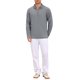 thumbnail image 2 of INSPIRE CHIC Camisas Polo Texturizadas para Hombre de Manga Larga con Cremallera Cuarto para Golf XL Gris, 2 of 6