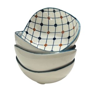 Oem - Pack 3 Platos Bowl Para Salsas Con Diseños Lineas