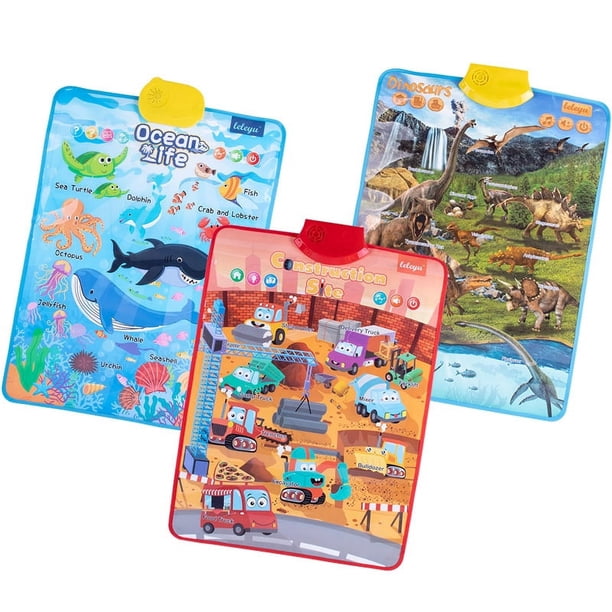Funny Dinosaur Themed Early Education Supplies, Electronic Interactive Wall Charts, Pre-school Early Education Toys, And Talking Poster Toys. Birthday Gifts For Boys And Girls Aged 3-6