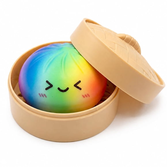 Pelota antiestrés Crossunx Dumpling Arcoíris Squishy