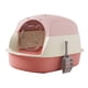 thumbnail image 3 of Cajas de arena para gatos con capucha, Cajas de arena para gatos grandes, Caja de arena para gatos grande, Puerta móvil de dos direcciones, Caja de ar Rosa, 3 of 5