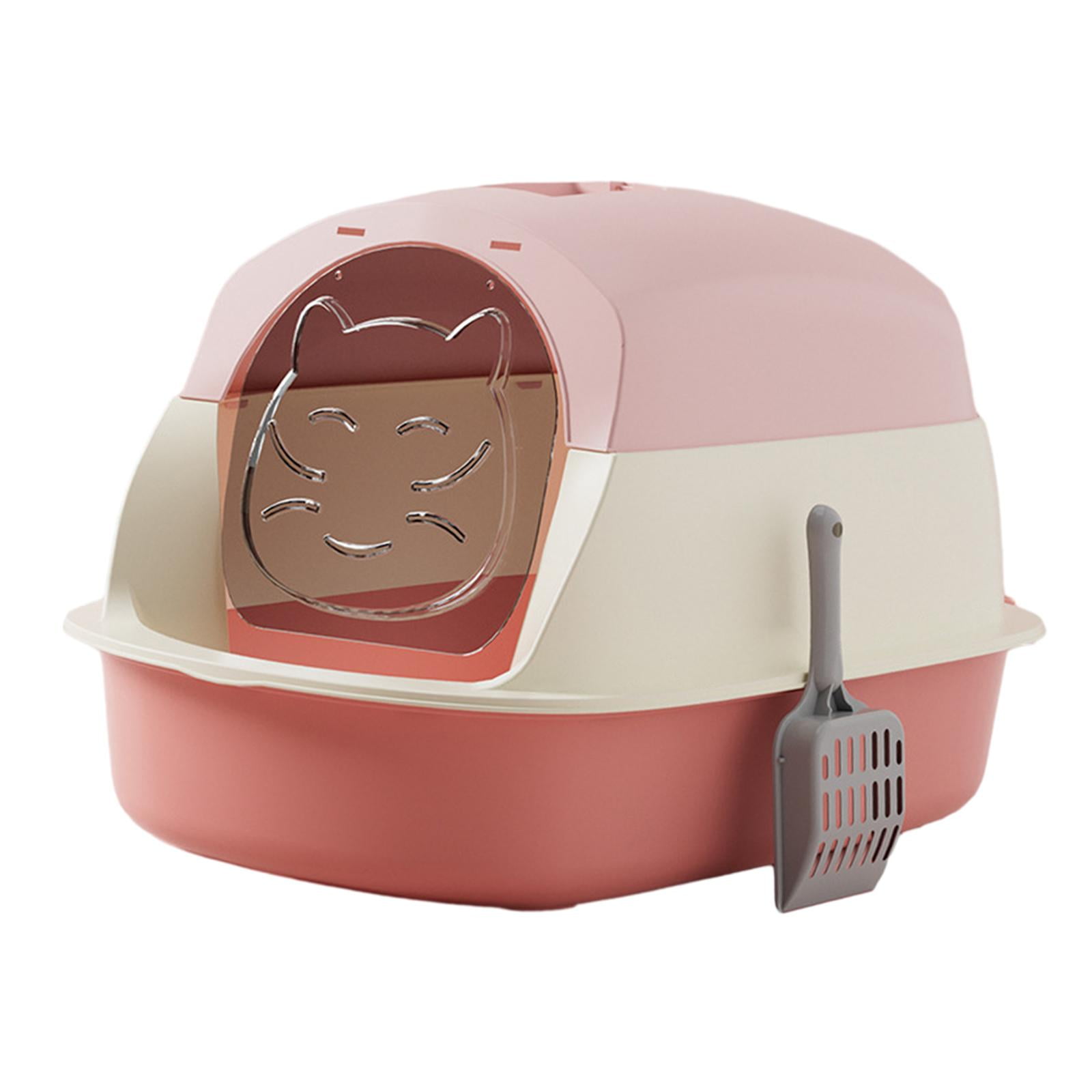 Cajas De Arena Para Gatos Con Capucha, Inodoro Para Gatos Cerrado Y Cubierto, Orinal Extraíble Para Gatitos, Color Rosa