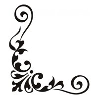 Rienda Libre Graphics - Decomural Floral Corner Swirl Ws-16048