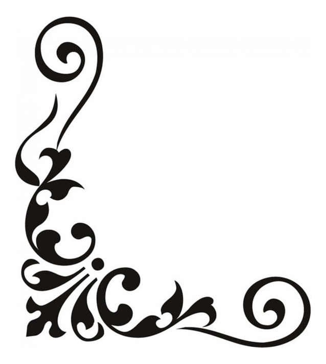 Rienda Libre Graphics - Decomural Floral Corner Swirl Ws-16048