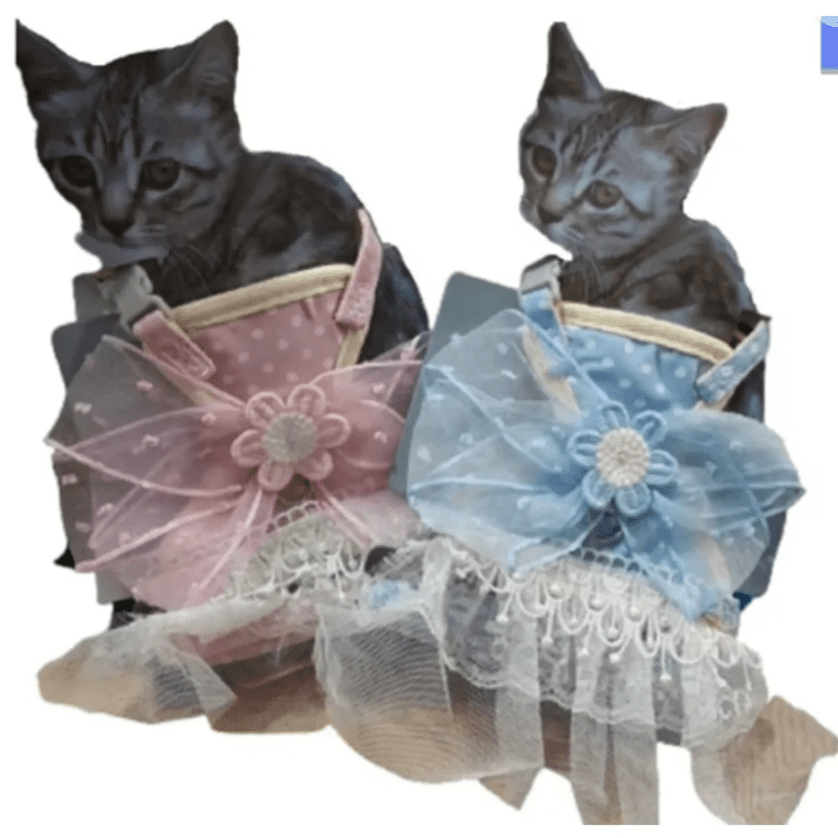 Genérico - Arnes + Correa Papa Gato Modelo Vestido De Fiesta