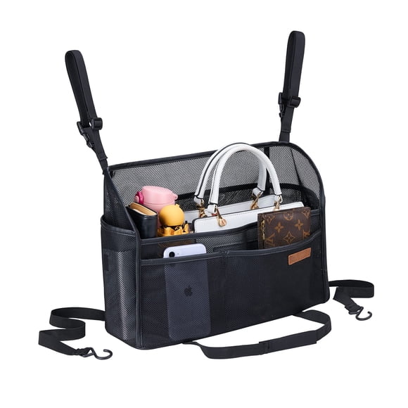 Bolsa de Red para Auto Soporte para Bolso WLLWOO Entre Asientos Almacenamiento