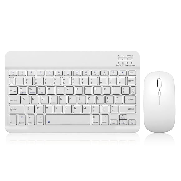 Juego combinado de teclado y ratón Bluetooth, portátil, inalámbrico, recargable, para Apple iPad, iP